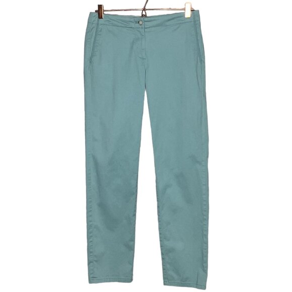 J. Jill 4 Light Blue Live In Chino Slim Straight Cotton Spandex Stretch Pants - Picture 2 of 5